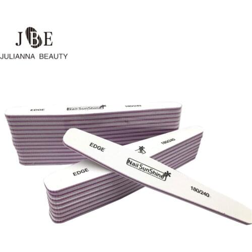 25Pcs/Lot 180/240 GRIT Gray Diamond Nail File Manicure Pedicure Buffer Nail Art UV Gel Tools System