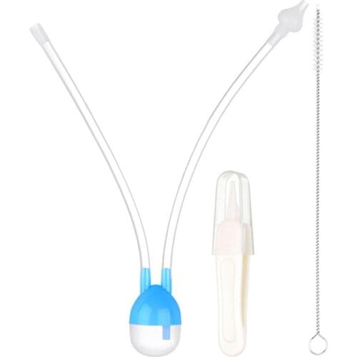 3pcs/set Newborn Baby Nose Cleaner Baby Care Kids Vacuum Suction Nasal Aspirator Set Infants Medicine Dropper Accessories