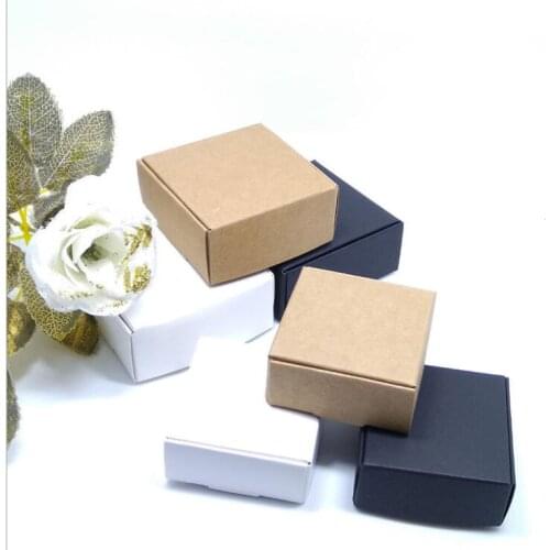 30pcs/lot Black Kraft Paper Box Airplane Style Small Craft Gift Boxes Packaging Candy Box White Present Carton Box