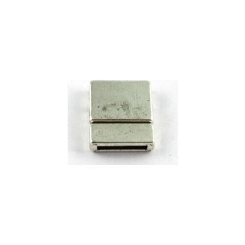 FREE SHIPPING 15Sets Tibetan silver square magnet clasp for 13x2mm leather cord A10971