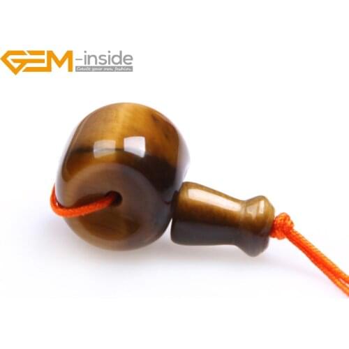 Gem-inside 3 Hole Buddha Mala Guru Yellow Tiger Eye Bead Set For Tibetan Prayer Beads For Jewelry Making Selectable Size