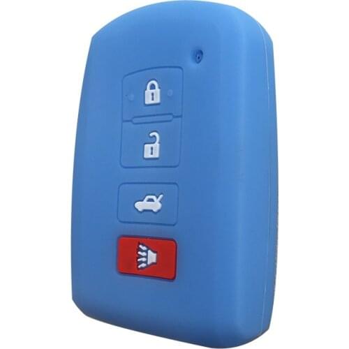 Silica Gel Cover for Alarm Car Key Cover Case Skin for Toyota Highlander RAV4 Camry Avalon Corolla 2017 Case for Remote Control