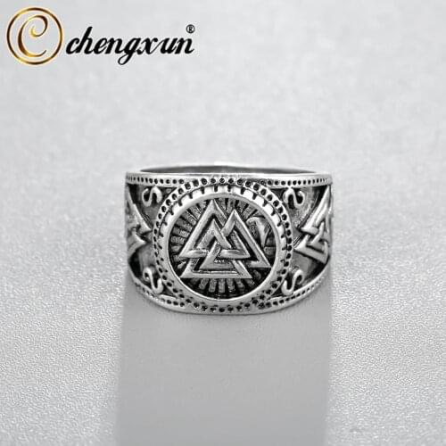 CHENGXUN Silver Rings For Men