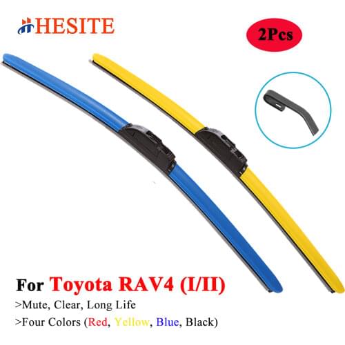 HESITE Colorful Wiper Blade For D-Cat Toyota RAV4 J 2.0 D4D S 1998 1999 2002 2003 2004 2005 2009 2010 2011 Car Windshield Wipers