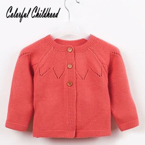 Baby Sweater Autumn Style Pure Color Long Sleeve Knitted Cardigan Baby Costume Infant Newborn Knitted Tops Cardigan kid Clothes