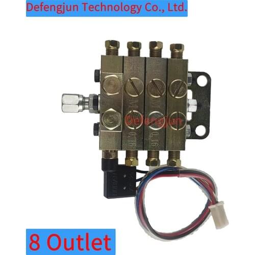 JPQ1 Series 8 Outlet High Pressure Grease Dispenser Block Lubrication Grease Divider Manifold Grease Distributor With NO SWITCH