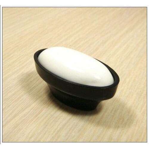European Ceramic wardrobe drawer cabinet handle and knobs (C.C.:0.63'' L:2.2'')