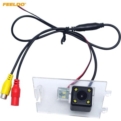 FEELDO 1Set For Jeep Compass/Patriot Wide Angle Reverse Backup Camera Car Rear View Camera With LED #AM4363