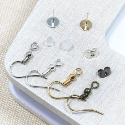 440pcs/Box DIY Earring Findings Earrings Clasps Making Earrings Finding Jewelry Supplies Earring Hooks/Backs/Posts Fittings 2019