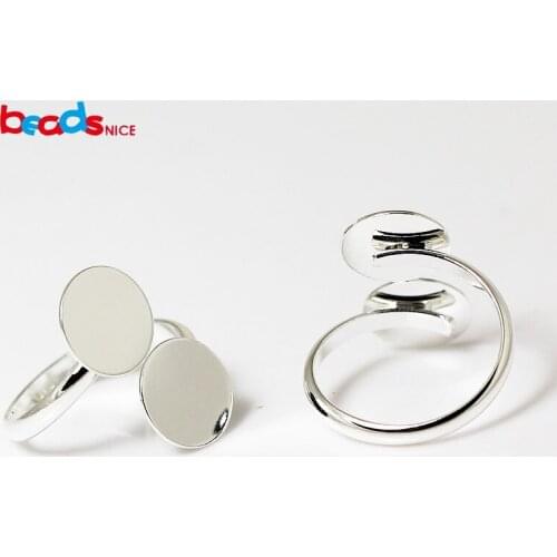 Beadsnice Jewelry Finding fit 12mm Ring Blanks DIY for Women Adjustable Ring type it up Ring Settings Ring Base ID27967