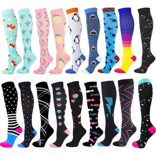Compression Stockings Fit For Varicose Veins Shin Splints Edema Diabetes Nurses For Men & Women Nurse Black Compression Socks