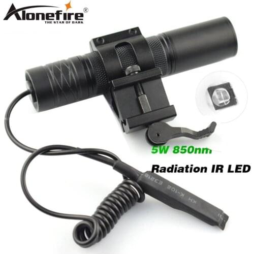 AloneFire Camping Light Hunting Lamp Flashlight IR Lamp 5W Torch 850nm Zoom Infrared Radiation IR LED Night Vision flashlight