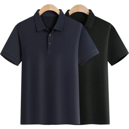 Summer mens short-sleeved T-shirt Slim-fit Lapel Bottoming Shirt Mens Tops Undershirts turn-down Collar T-shirt