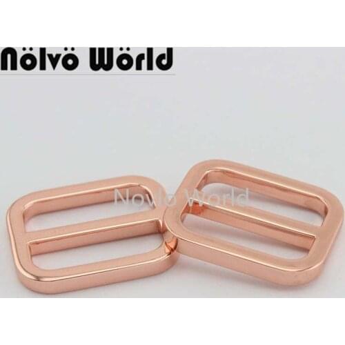 Nolvo World 5-20-100pcs 7 colors 25*8.2mm Rose Gold color metal pin buckles webbing belt ribbon buckle clasp handbag strap