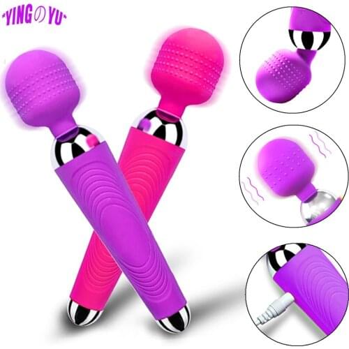 Multi-Speed G Spot Dildo Vibrators Sex Toys for Women Adults AV Stick Magic Wand Clitoris Stimulator USB Rechargeable Massager