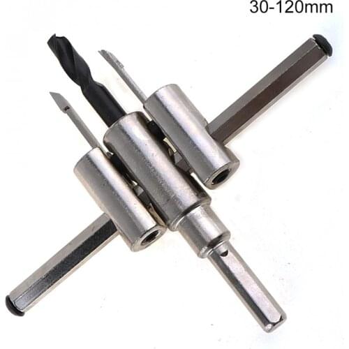 Alloy Adjustable Circle Hole Cutter Set with Wood Metal Hole Saw Drill Bit Tools for Woodworking 30mm-120mm 40mm-200mm