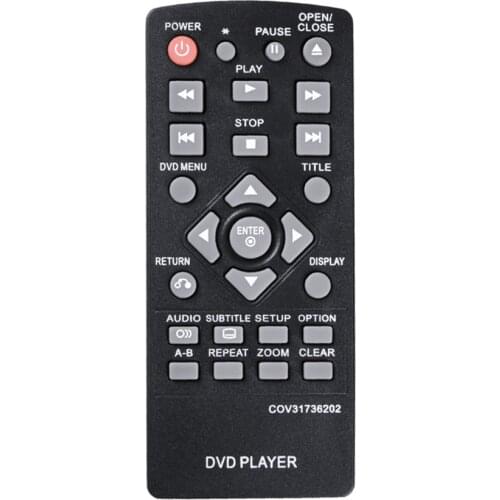 New COV31736202 For LG DVD Player DP132 DP132NU Remote Control Replacement