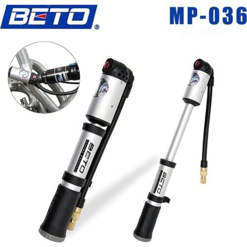 New High-Pressure Cycling Bicycle Pump Mini Bike Shock Absorber Pump Portable Tire Inflator Air Pump with Pressure Gauge 300PSI