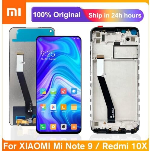 6.53'' Original Screen For Xiaomi Redmi Note 9 Note9 LCD Display Touch Screen Digitizer With Frame For Redmi 10X Redmi10X Lcd