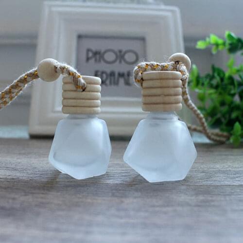 Perfume Pendant 6ml Personality Diamond Aromatherapy Pendant Essential Oil Diffuser Frosted Glass Bottle Aroma Locket 25pcs/lot