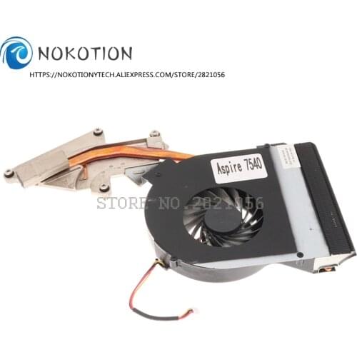 NOKOTION 60.4FP03.001 Radiator For ACER Aspire 7540g 7540 Cooling System Heatsink with Fan