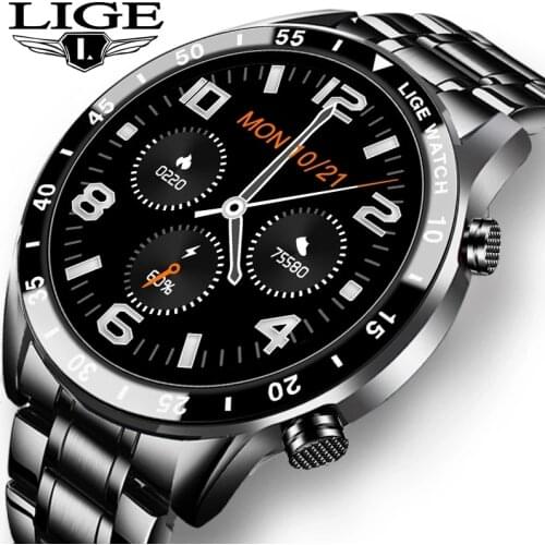 LIGE 2021 New Bluetooth call smart watch men women Sport mode Heart rate and blood pressure monitor Activity tracker Smartwatch