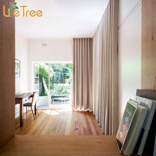 Modern Thick Curtains for Bedroom Living Room Window Linen Blackout Drapes Kitchen Solid Elegant Blinds Custom Made