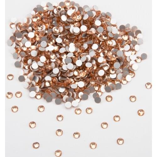 Nail Rhinestones SS3-SS34 Non Hot fix Rhinestones for Nail Art Decoration Crystal Strass Glue on Bags Fabric Champagne
