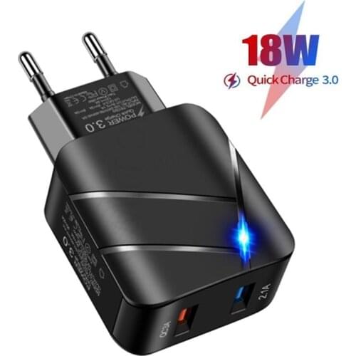 USB Fast Charger Quick Charge 3.0 Universal Wall Phone Tablet Chargers For iphone 11 Samsung Huawei Charging Travel Adapter