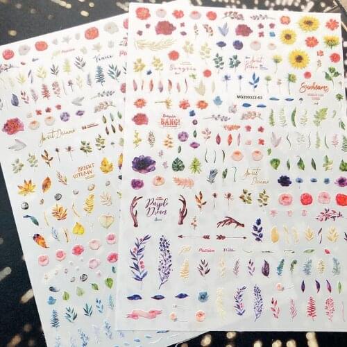 WG180908-8 NEWESTflower JAPAN DESIGNS CROSS 3d nail art stickers decal template diy nail tool decorations