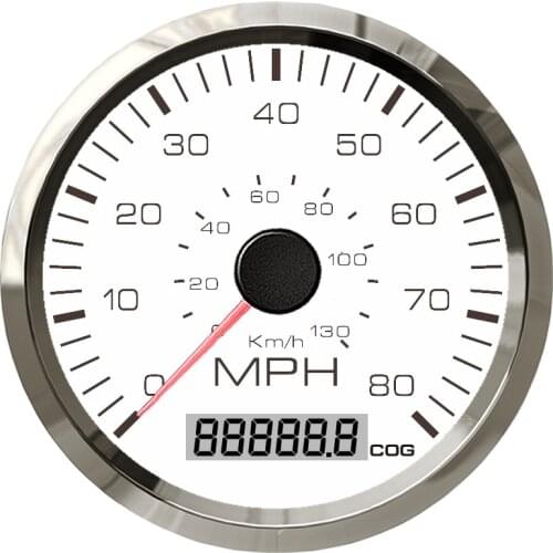 0-80MPH 0-130km/h 9-32V GPS Speedometer For Car Motorcycle Universal 85mm Red/Yellow Backlight Speed Gauge With GPS Antenna