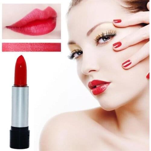 1PC Nudes Pearlescent Lipstick Waterproof Non-stick Cup Matte Lip Glaze Lasting Moisturizing Retro Big Red Lip Gloss TSLM1