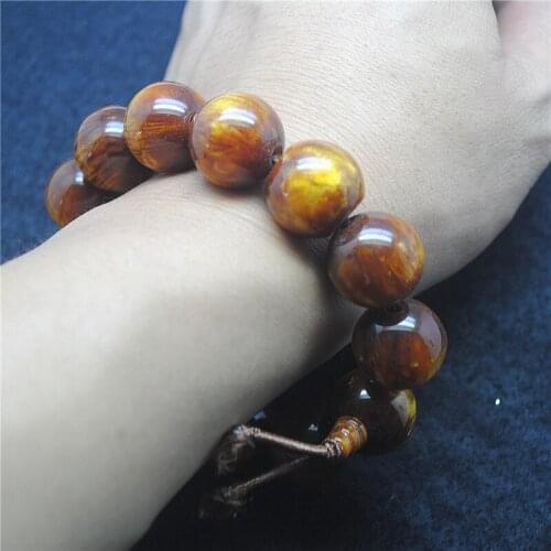 1PC Luxury Womens Bracelets Nature Golden Bodhi Fruit Round Shape Size 18MM Good For Your Wedding Or Party Wearring Free Ships