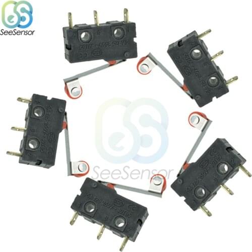 10Pcs KW12-3 Micro Roller Lever Arm Normally Open Close Limit Switch Micro Switch