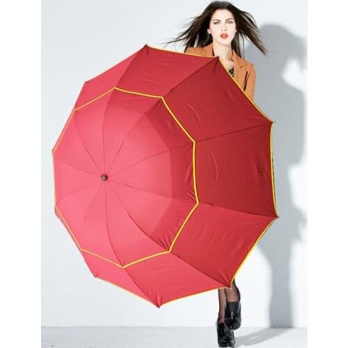 130cm Top Quality new Umbrella Men Rain Woman Windproof Large Paraguas Male Women Sun 3 Floding Big Umbrella Outdoor Parapluie