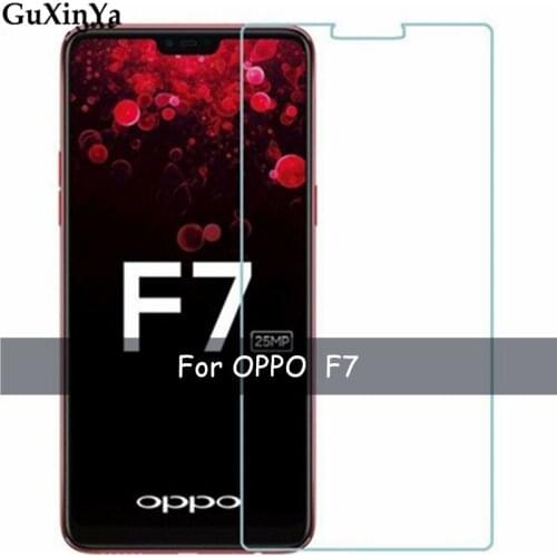 2pcs Tempered Glass OPPO F7 Screen Protector Glass For OPPO F7 9H Anti-scratch Glass OPPO F7 F 7 Phone Front Film GuxinYa