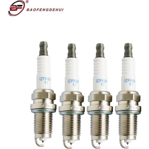4pc Ignition Spark Plugs SILZKR6B10E For Kia K3 K3S 1.6L 18846-10060 For Hyundai Ix25 18846-10060 For TOYOTA 90048-51208