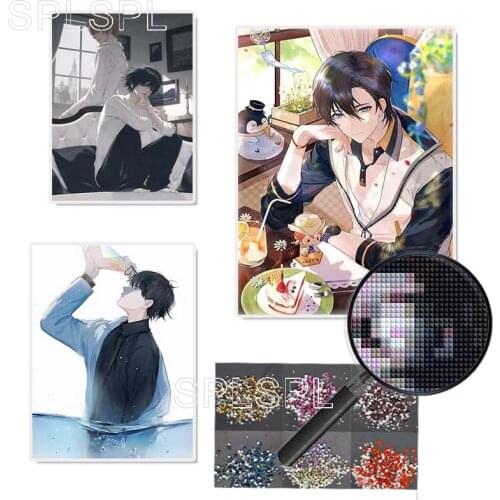 Diamond Painting Anime Boys Figure Square Diamond Round Diamond Decoration Customizable Wall Art Decoration for Living Room