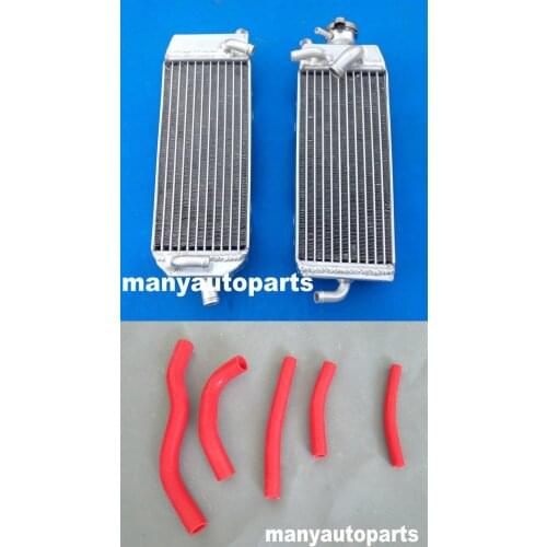 Aluminum Radiator + Red Silicone hose for SUZUKI RM125 W/X/Y 1998 1999 2000