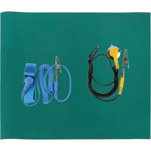 ESD Anti-static Desk Mat Maintenance Platform Maintainance Insulator Pad + Ground Wire+ESD Wrist Serap FOR Phone Solder Repair