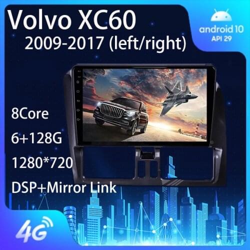 For Volvo XC60 2009 - 2017 Android Auto Autoradio Bluetooth Apple Carplay Wireless Car Audio Mobile Radio 1 Din Gps Coche Dab