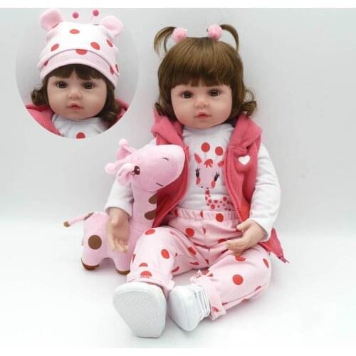 KEIUMI 47cm Small And Big Deer Fashion Short Volume Released Body-born Baby Baby Toys Christmas Toys