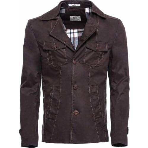 4 Buttons Brown Coat