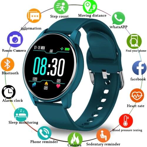 LIGE New Smart Watch Men Women Heart Rate Blood Pressure Sport Multifunction Suitable For IPhone IP67 Waterproof Smartwatch+Box