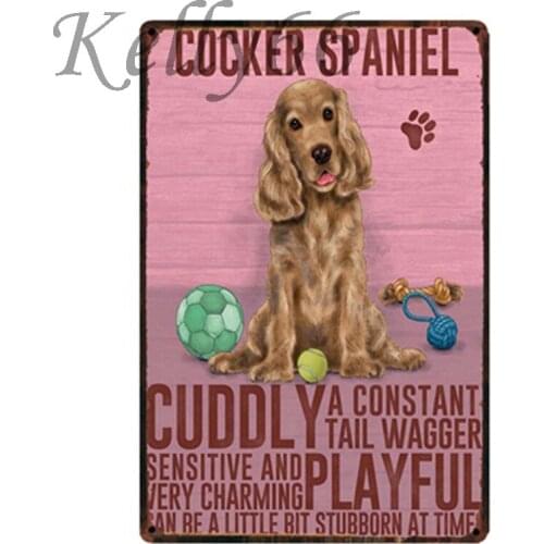 [ Kelly66 ]COCKER SPANIEL Metal Sign Tin Poster Home Decor Bar Wall Art Painting 20*30 CM Size y-1607