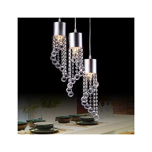 Fashion Modern LED Crystal Pendant Light Fixtures Home Decor Droplight Lustre Dining Room Hanging Lamp Indoor Lighting