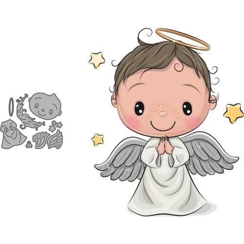 Praying angel boy crafting dies emboss stencil for metal cutting dies diy die scrapbooking paper cut latest