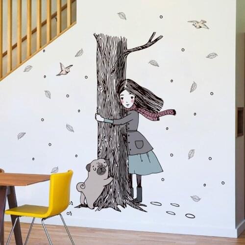 Warm Tree Wall Stickers Animal Vsco Girl Room Decor Aesthetic Teenager Kids Rooms Bedroom Headboard Decoration Wallpaper Posters