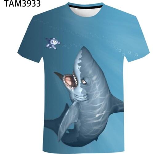 2021 New shark T Shirt 3D Print Men/women Summer Streetwear T-shirt Men Kids Crewneck Clothes Oversized Tops 100-5XL