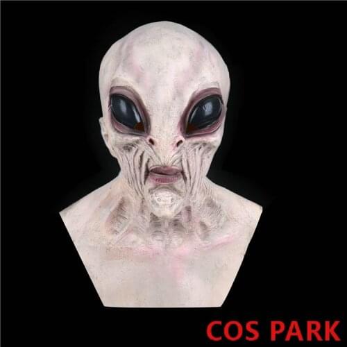 2020 New Alien Latex Mask Halloween Explosion Headgear Alien Terror Mask Head Suit Headpiece